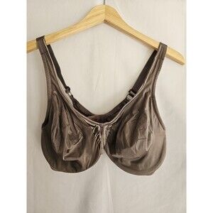 Olga 40DD Brown Full Coverage Comfort Bra Unlined Wide Strap 35002